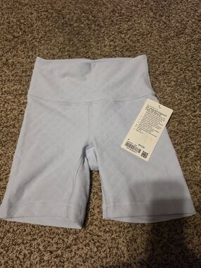 New With Tags** lululemon athletica Pale Blue High-Rise Bike Shorts